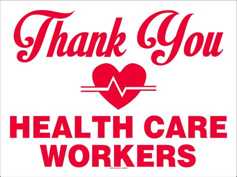 Thank You Healthcare Workers Yard Signs Pkg Of 5 Or 10 Age Graphics