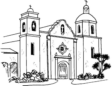 Dibujos De Iglesia Edificios Y Arquitectura Para Colorear Y Pintar