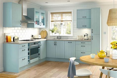 Led lighting kitchen cabinet high quality 45 angle frame. Installing Sensational Light Blue Kitchen Walls — Schmidt ...