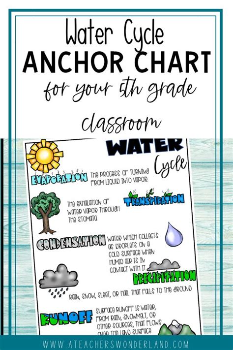 Water Cycle Anchor Chart And Poster Planogram Science Lessons