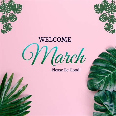 Welcome March Template Postermywall