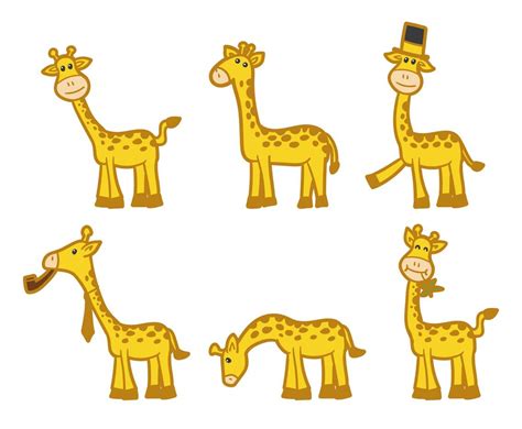 Cartoon Giraffe Vectors Vector Art And Graphics