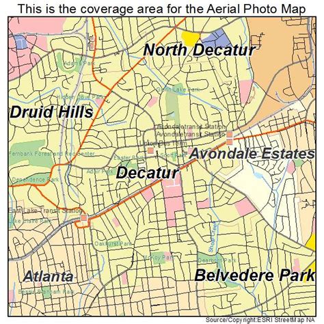Aerial Photography Map Of Decatur Ga Georgia