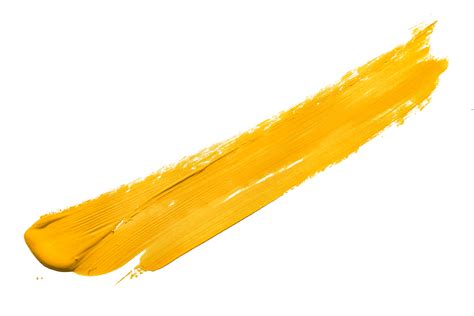 Yellow Brush Isolated On Transparent Background Yellow Watercolorpng