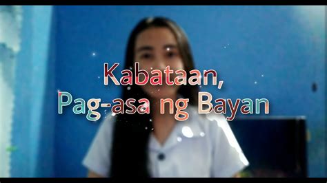 Kabataan Pag Asa Ng Bayan Jaicyem Miah Miguel Talumpati Youtube