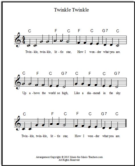 Beginner Piano Music For Kids Printable Free Sheet Music