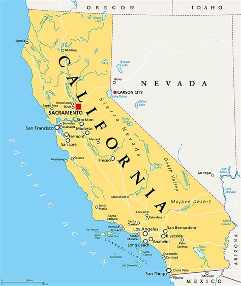 What States Border California Worldatlas