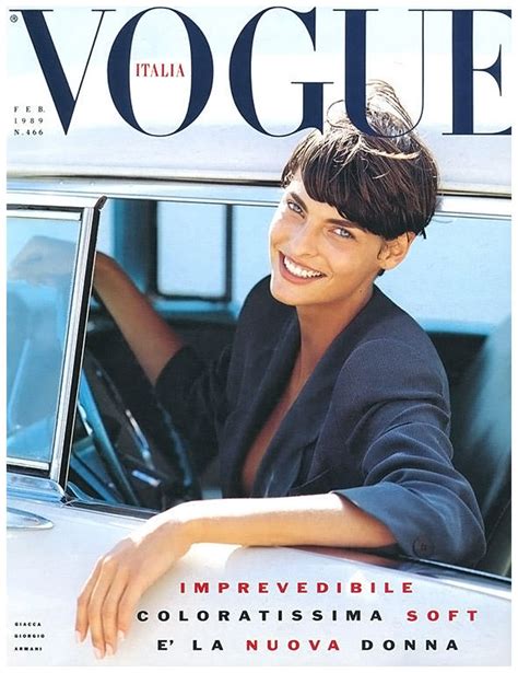 Linda Evangelista 1989 Photo Steven Meisel Vogue Magazine Covers