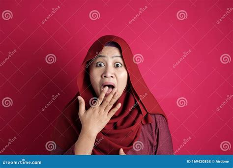 Muslim Lady Shocked And Closing Her Mouth Stock Photo Image Of Afraid