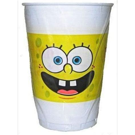 Spongebob Squarepants Reusable Thin Plastic Cups 8ct