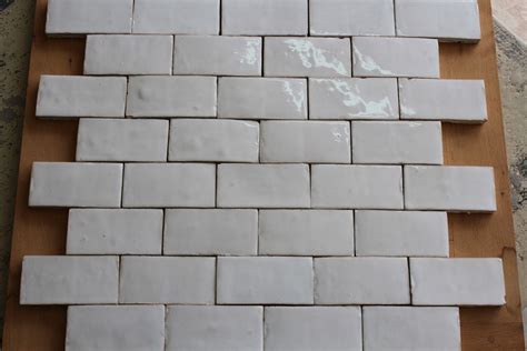 Hand Made White Glazed Terra Cotta Tiles Bca Antique Materials