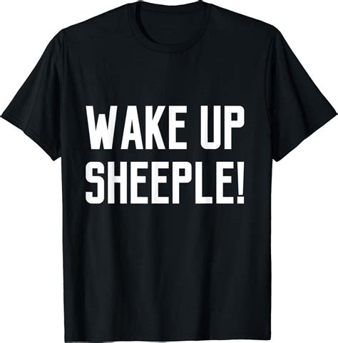 Wake Up Sheeple T Shirt Funny Slogan Humor Saying Awake