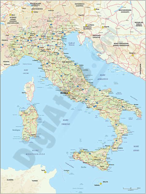 Mapa De Carreteras De Italia