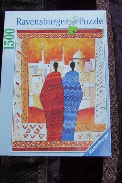 Ravensburger 1500 Africanische Stadt Made In Germany Puzzle Sz 235 X