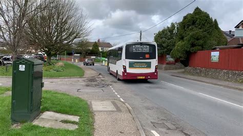 Compass Bus Route 100 Departing Upper Beeding Rising Sun Bus Stop Youtube