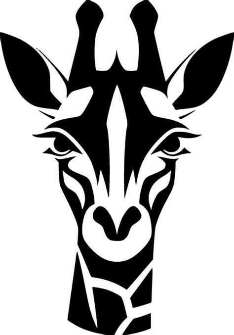 Giraffe Black And White Isolated Icon Vector Illustration 32068248