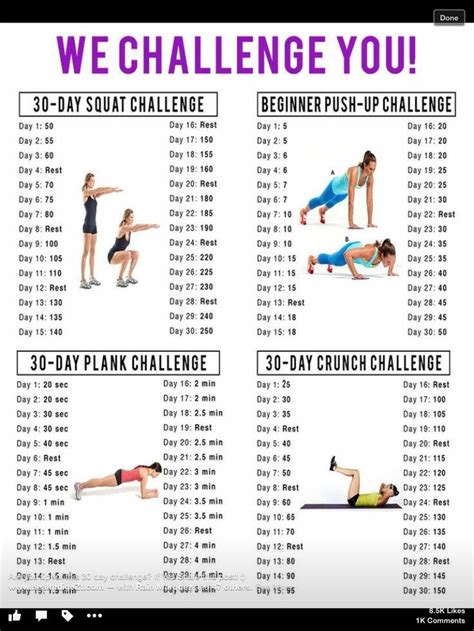 30 Day Exercise Challenge For Beginners A Step By Step Guide Cardio