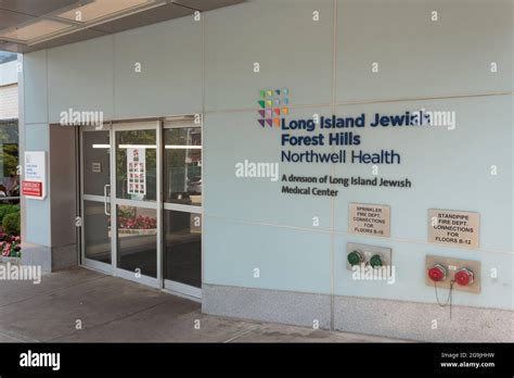 Main Entrance Of The Long Island Jewish Forest Hills Hospital In Forest