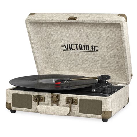 Victrola Vintage Speed Bluetooth Portable Suitcase Record Player With Built In Speakers