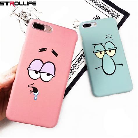STROLLIFE Funny Cartoon Character Face Emoji Phone Cases For IPhone Case Slim Frosted Hard