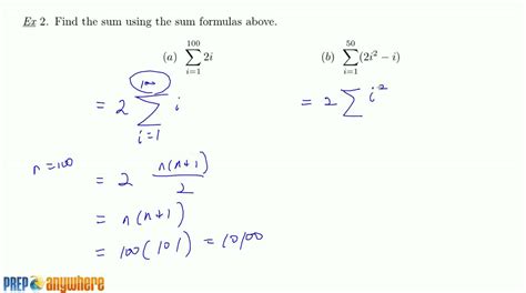 52 Sum Formula Examples Youtube