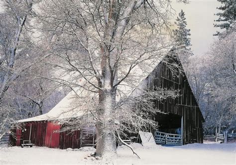 Cabin Winter Scene