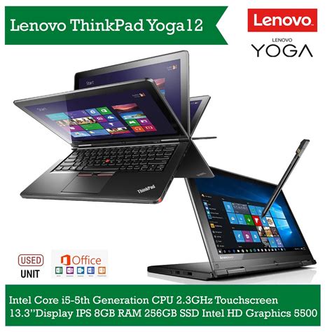 Lenovo Yoga 12 I5 5th Gen 8gb Ram 256gb Ssd Touchscreen With Lenovo