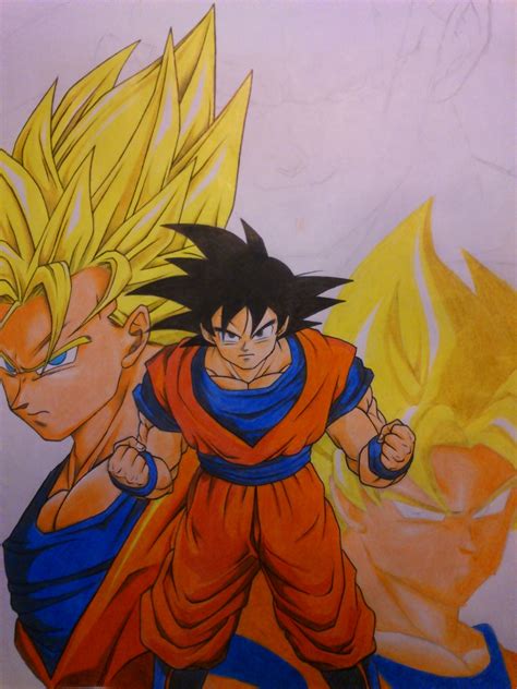 Dibujo De Goku Fase 1 2 3 Yras Arte Taringa