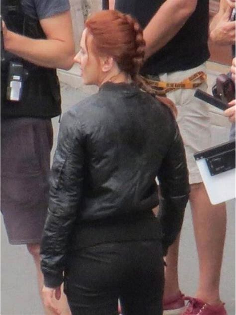 Black Widow 2020 Scarlett Johansson Leather Jacket Bay Perfect