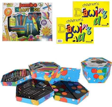 Buy Mega Art And Crafts Set Childrens Jumbo Craft Box 52 Piece