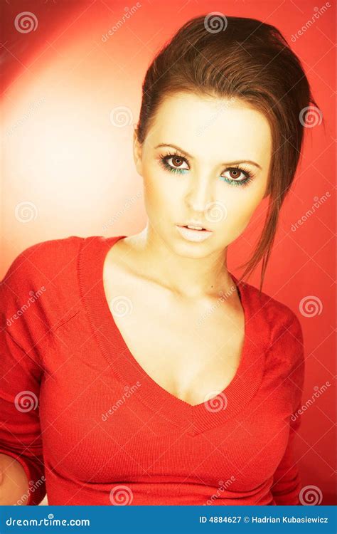Girl Stock Image Image Of Colorful Attractive Beautiful 4884627
