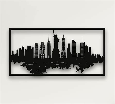 New York Skyline Silhouette Wall Decal