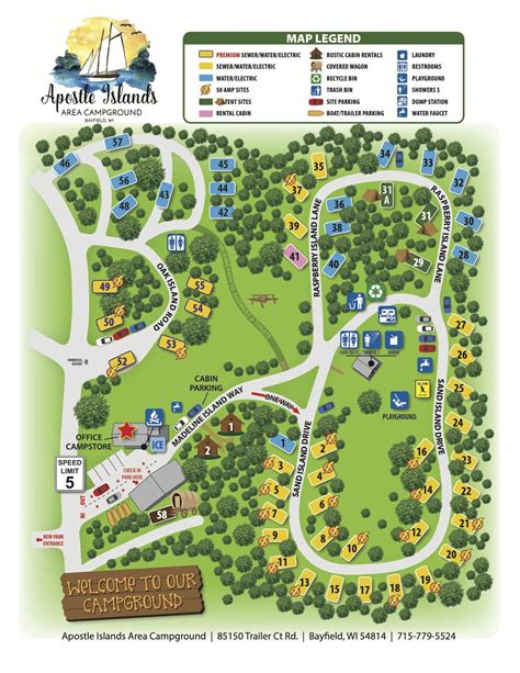 Campground Map Apostle Islands Area Campground And Rv Park Apostle