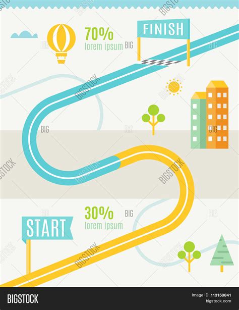 Road Map Infographics Vector And Photo Free Trial Bigstock