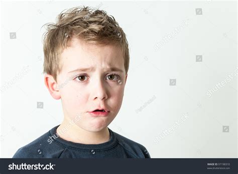 Little Boy Crying Isolated On White Stock Photo 97198310 Shutterstock