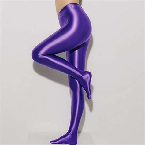 sexy women thick oil shiny t crotch pantyhose pole dance fitness leggings with cotton pad dance