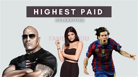 Top 10 Highest Paid Celebrities In The World