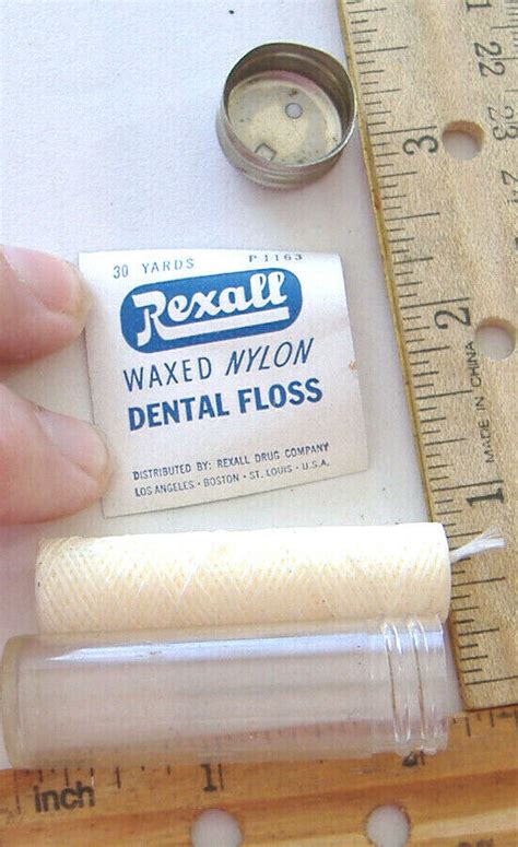 Vintage Rexall Waxed Nylon Dental Floss ~ 30 Yards P1163 Ebay