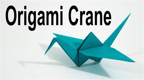 Origami Crane Tutorial Traditional Youtube
