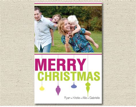 Custom Photo Christmas Card Holiday Card Merry Etsy