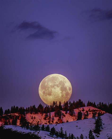 Full Moon Over Mountain 1224537 Stock Photo At Vecteezy