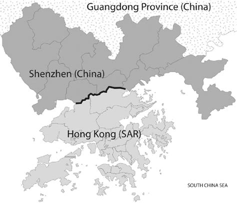 Location Map Of Shenzhen And Hong Kong Download Scientific Diagram