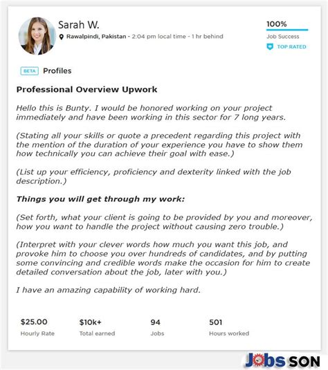 Write A Professional Upwork Profile Overview