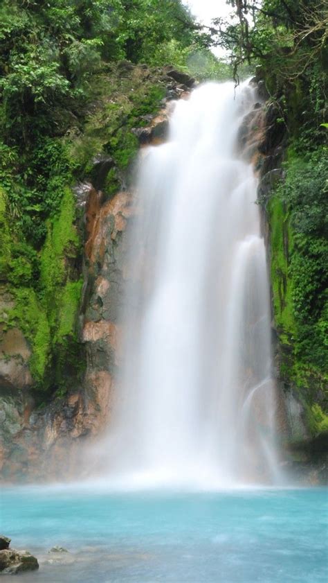 Blue Waterfall Costa Rica Iphone 5 Wallpapers Backgrounds 640 X 1136