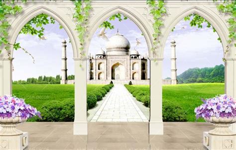 Taj Mahal Islamic Mosque Art Mural 13158636 Best Quality Customize