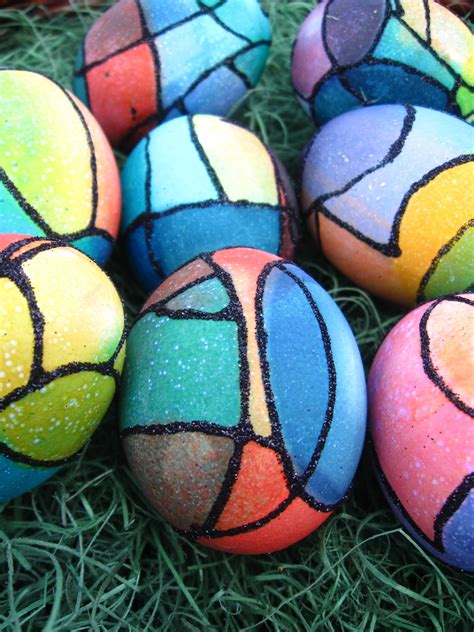 Artful Crafting Faux Stained Glass Easter Eggs