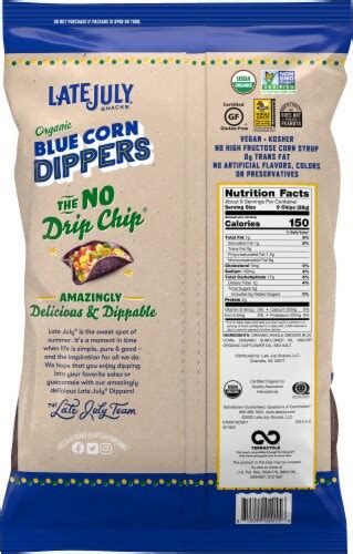 Late July Thin Crispy Blue Corn Cantina Dippers Tortilla Chips Oz Fred Meyer