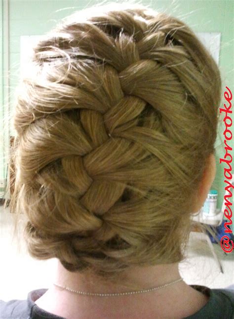 Basic French Braid Tucked Under With Bobby Pins Did This In Class One