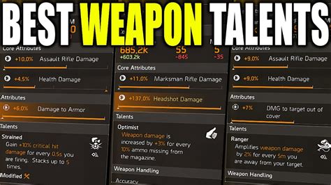 The Division 2 Best Weapon Talents You Need To Be Using Must Use