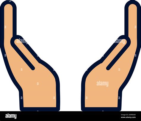Hands Support Gesture Saving Symbol Icon Vector Illustration Stock